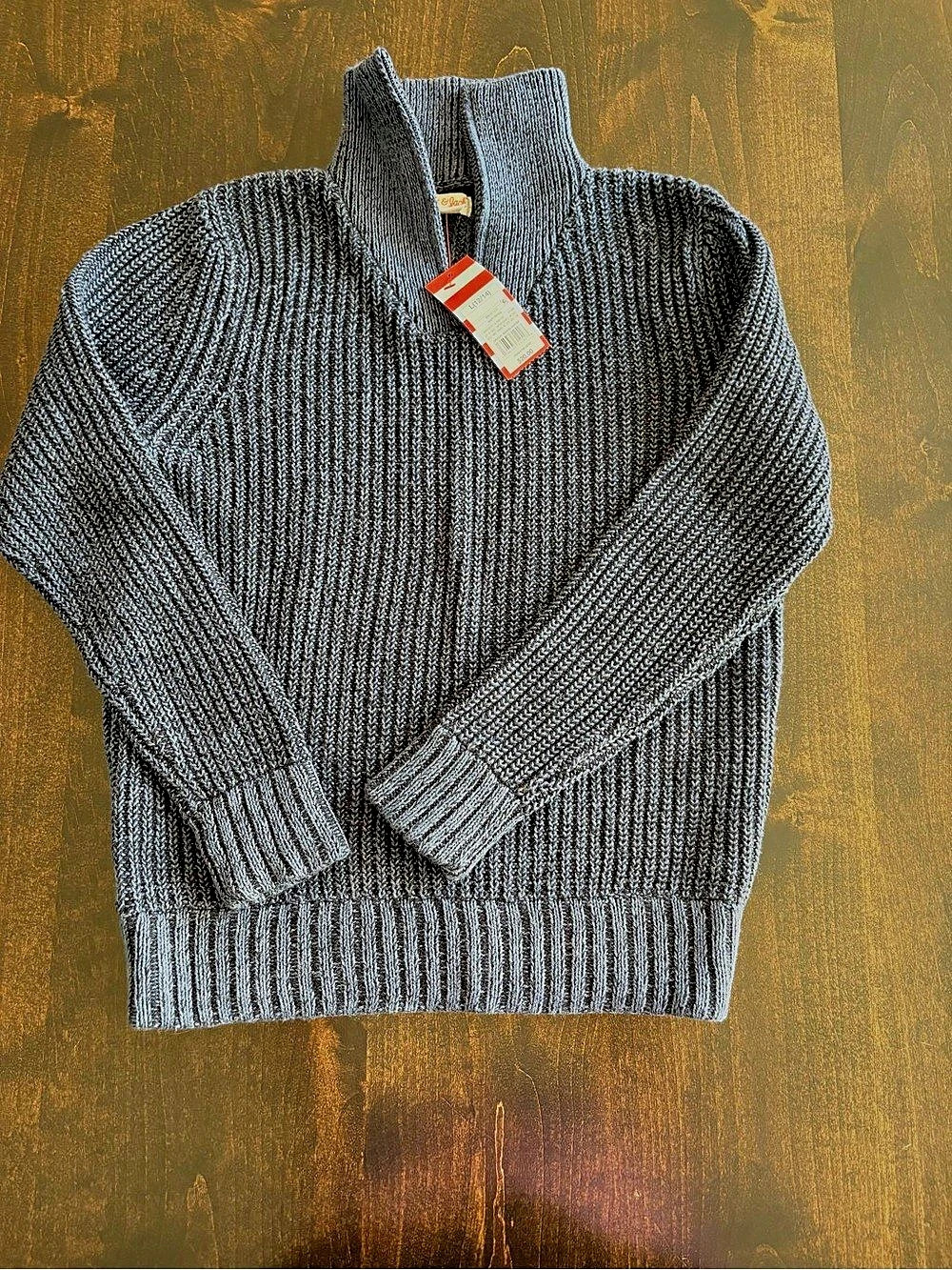Cat & Jack Boys Quarter Zip Mock Neck Pullover Sweater Gray Sweater Large